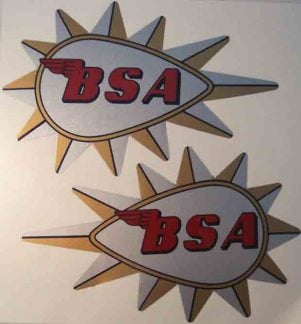 BSA Starburst Tank Decals