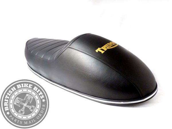 Black PVC Vinyl Dual Seat Cover For Triumph T100 TR6 T120 T150 | (82-9996)