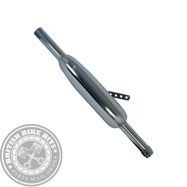 Sixties Style Chrome Silencer - Triumph/BSA OIF Models