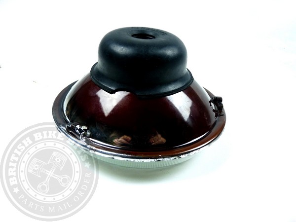 5 3/4" Raised Flat Glass Headlamp Beam Unit - Universal Car/Motorcycle-3810