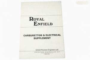 WORKSHOP MANUAL SUPPLEMENT(NOS) - ROYAL ENFIELD INTERCEPTOR