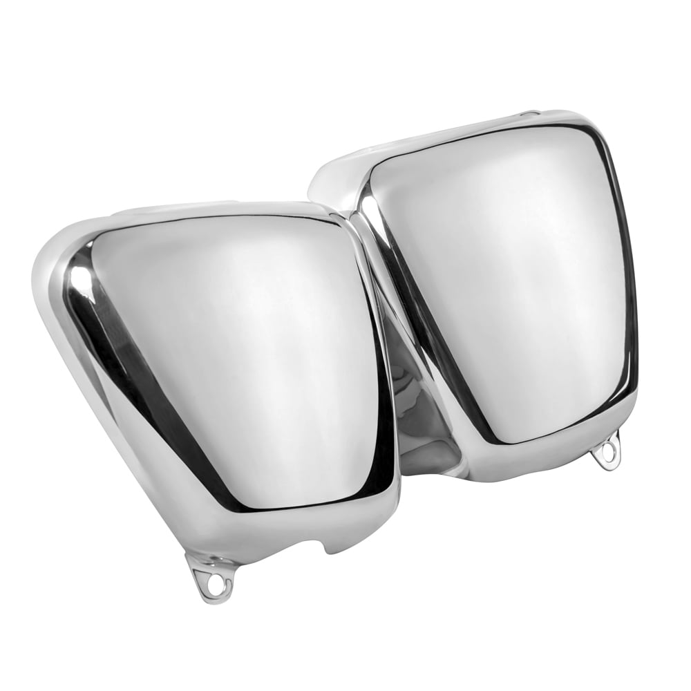 Polished side panels for Triumph Bonneville