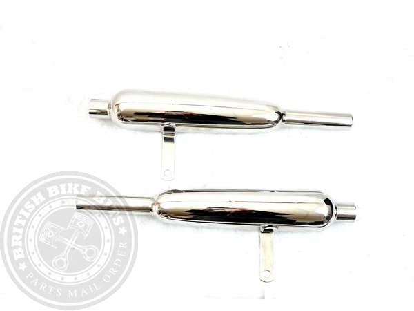 High Level Silencers (Pair) - Triumph T120C/TR6SS 1962-5090