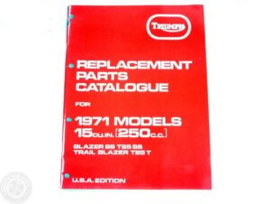 99-0929 Parts Book (NOS) - Triumph T25SS / T25T 250cc 1971