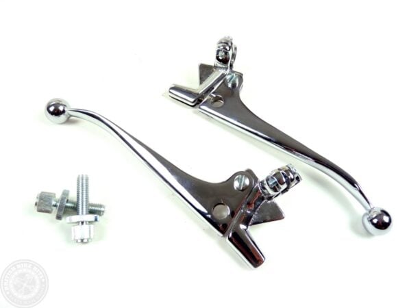Chrome Classic Handlebar Levers 7/8" (Pair) - Various BSA / Triumph / Norton / RE