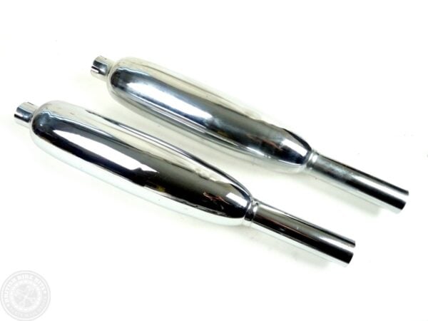 70-5866 Chrome Silencers (Shop Soiled) - Triumph T120/TR6/6T 1963-70