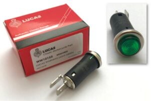 GENUINE GREEN LUCAS HEADLAMP WARNING LIGHT