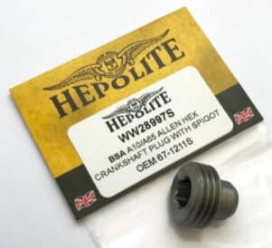 SLUDGE TUBE PLUG WITH EXTENSION LH - BSA A10/A50/A65