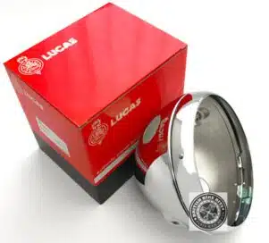 LUCAS HEADLAMP SHELL C/W RIM - TRIUMPH