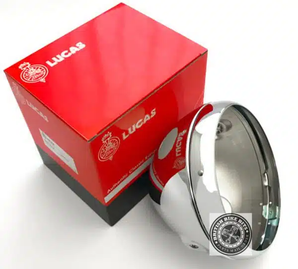 LUCAS HEADLAMP SHELL C/W RIM - TRIUMPH