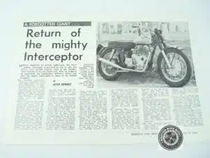 ROAD TEST REPRINT (NOS) - ROYAL ENFIELD INTERCEPTOR